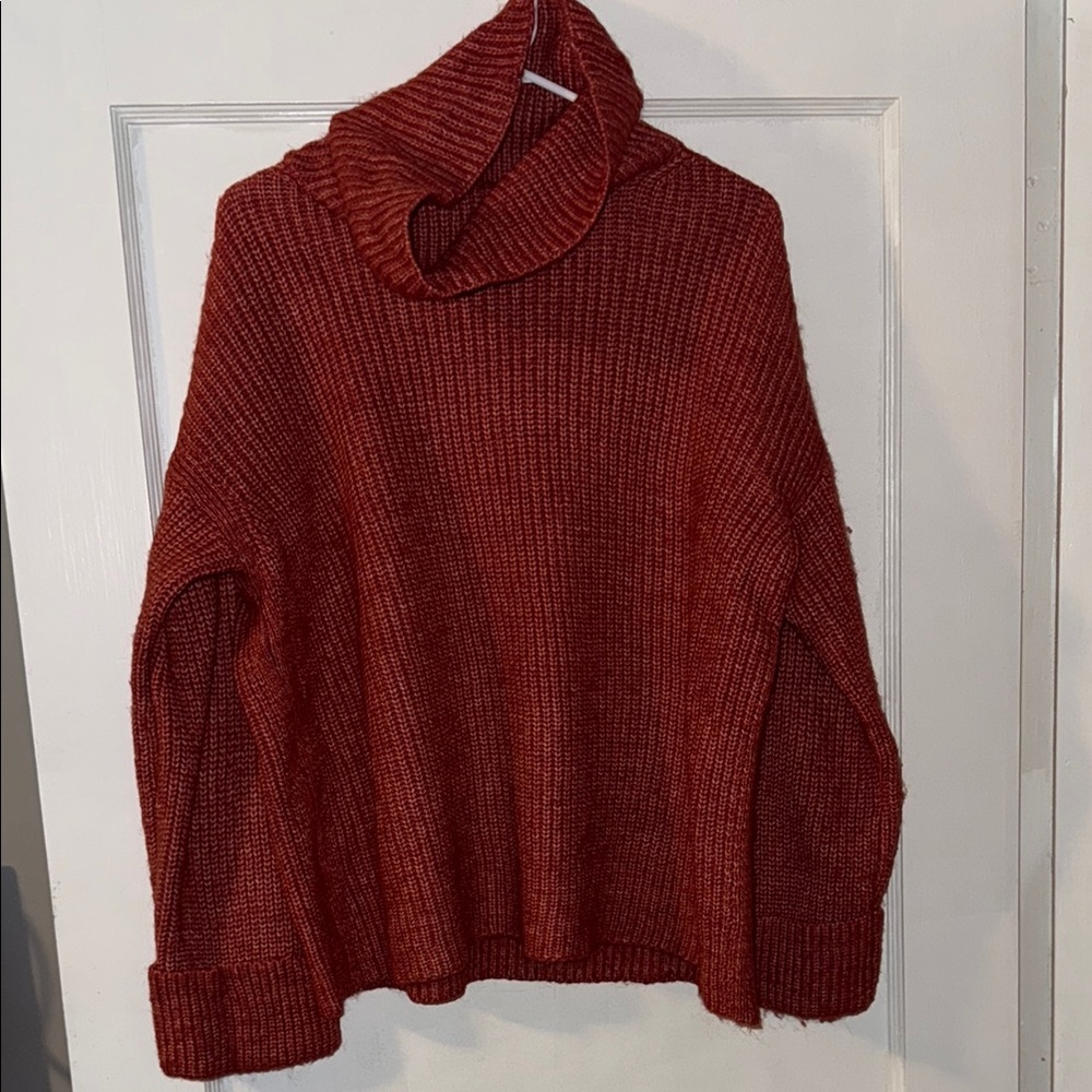 Cozy Red Turtleneck Sweater
